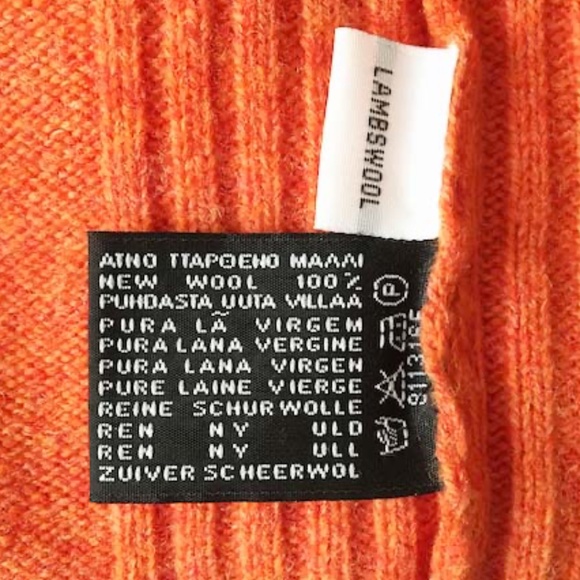 TEN YARDS Retro V-Neck Orange Sweater - Picture 7 of 12